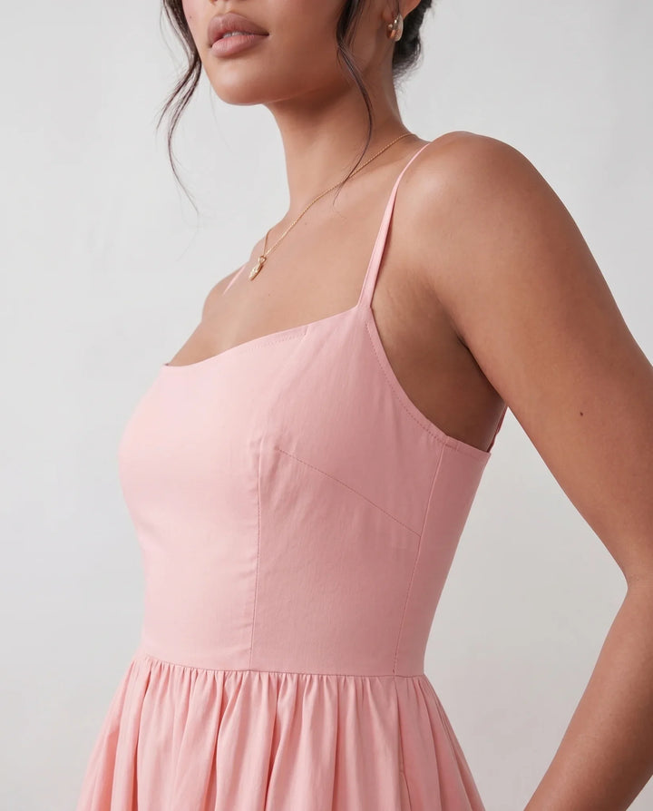 Felicity | Wedding Guest Sleeveless Pleated Midi Summer Dress