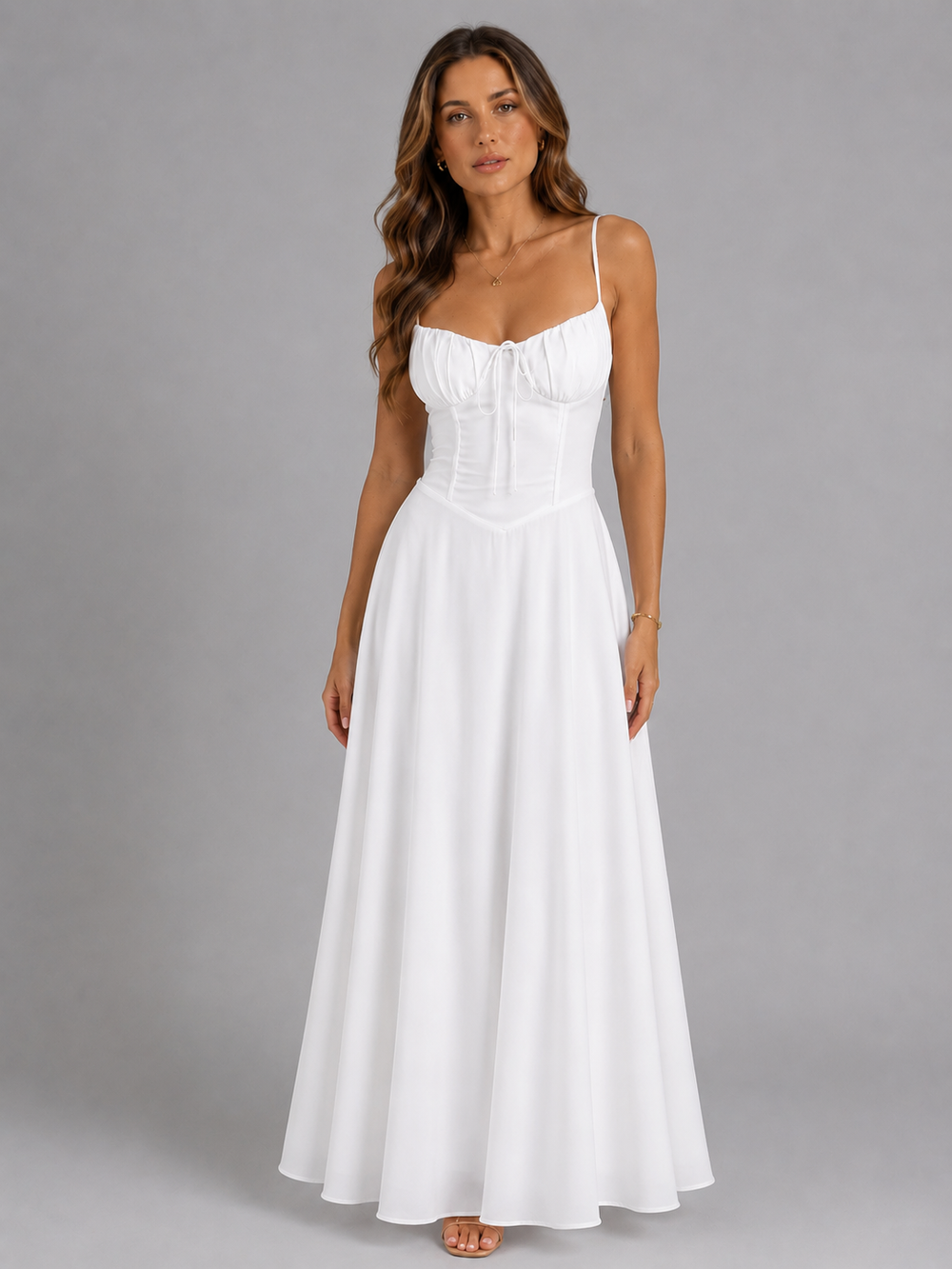 Florence | Sleeveless Wedding Guest Chiffon Maxi Dress