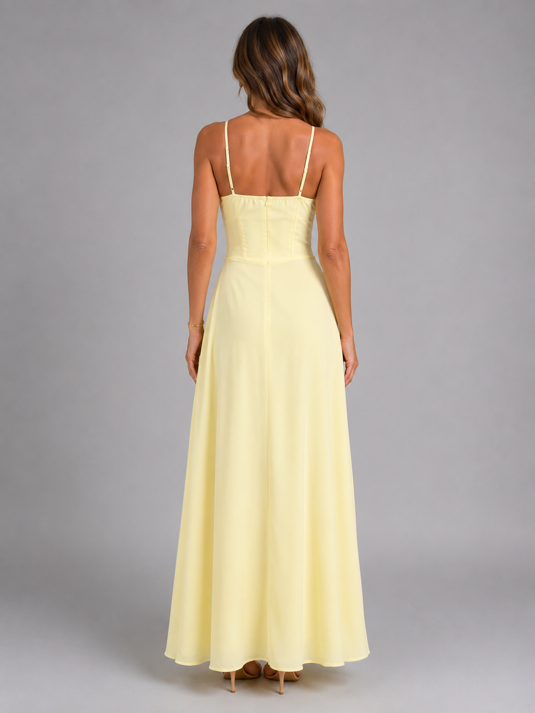 Florence | Sleeveless Wedding Guest Chiffon Maxi Dress