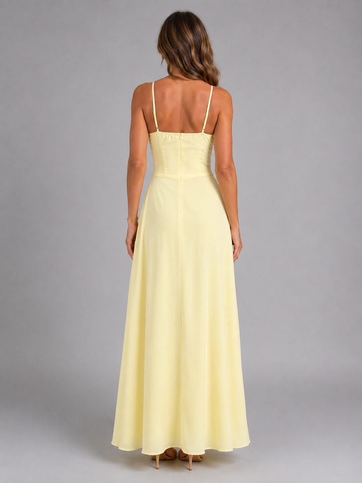 Florence | Sleeveless Wedding Guest Chiffon Maxi Dress
