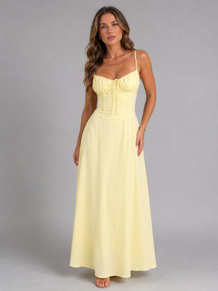 Florence | Sleeveless Wedding Guest Chiffon Maxi Dress