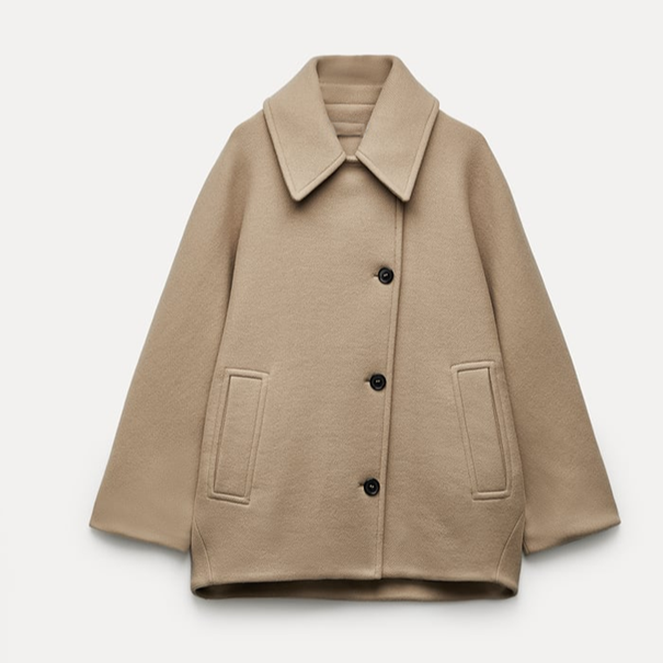 Florence | Womens Oversized Double Breasted Collared Coat