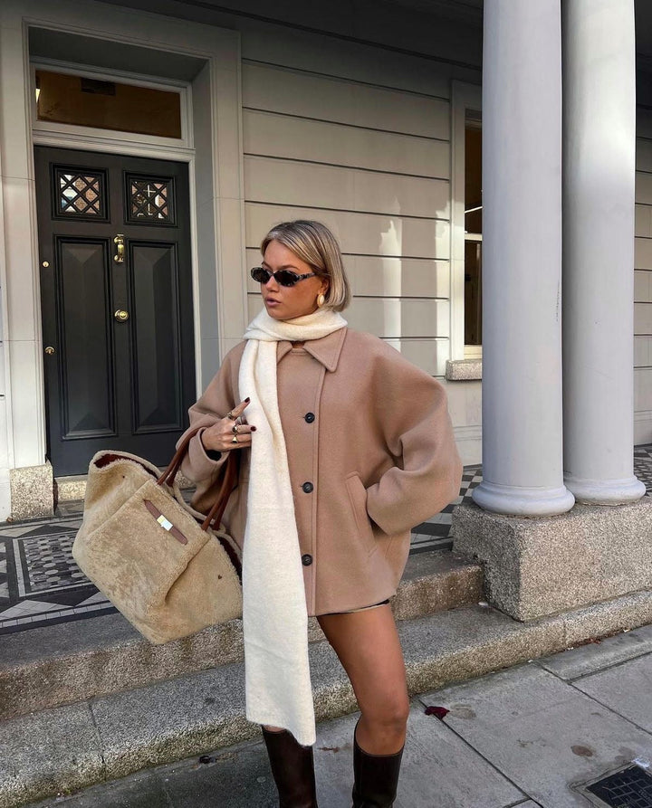Florence | Womens Oversized Double Breasted Collared Coat