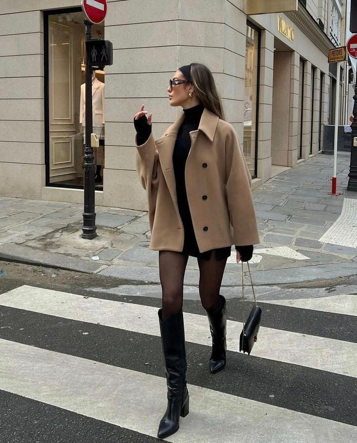 Florence | Womens Oversized Double Breasted Collared Coat