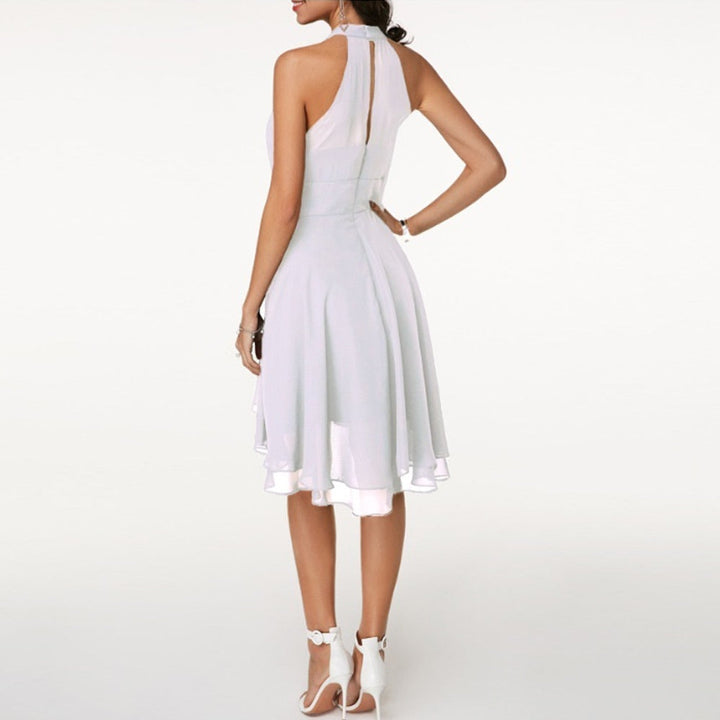 Freya | Halter Neck Chiffon Wedding Guest Party Dress