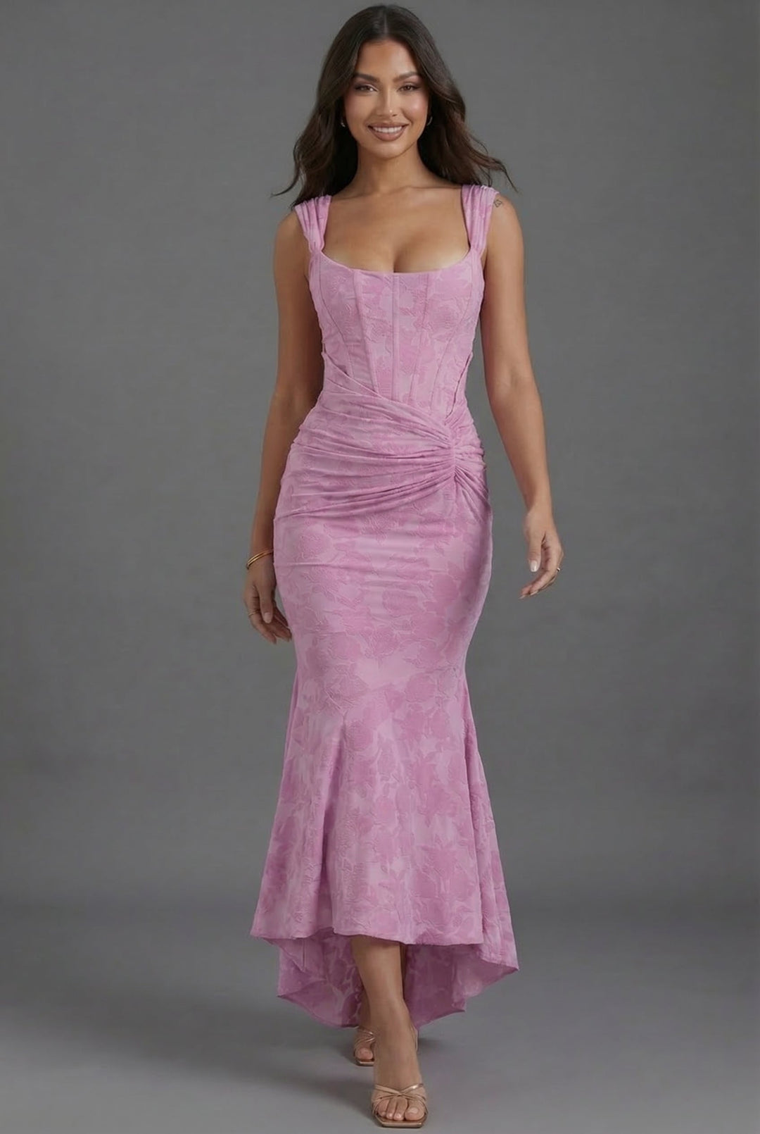Freya | Sleeveless Wedding Guest Floral Maxi Dress