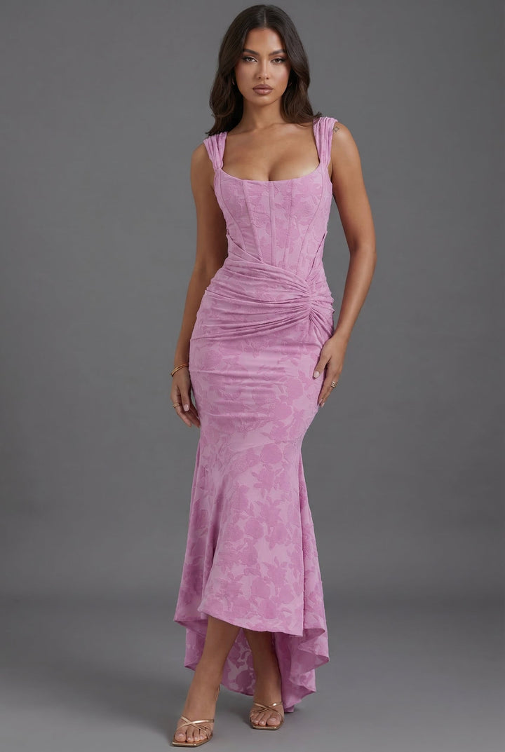 Freya | Sleeveless Wedding Guest Floral Maxi Dress