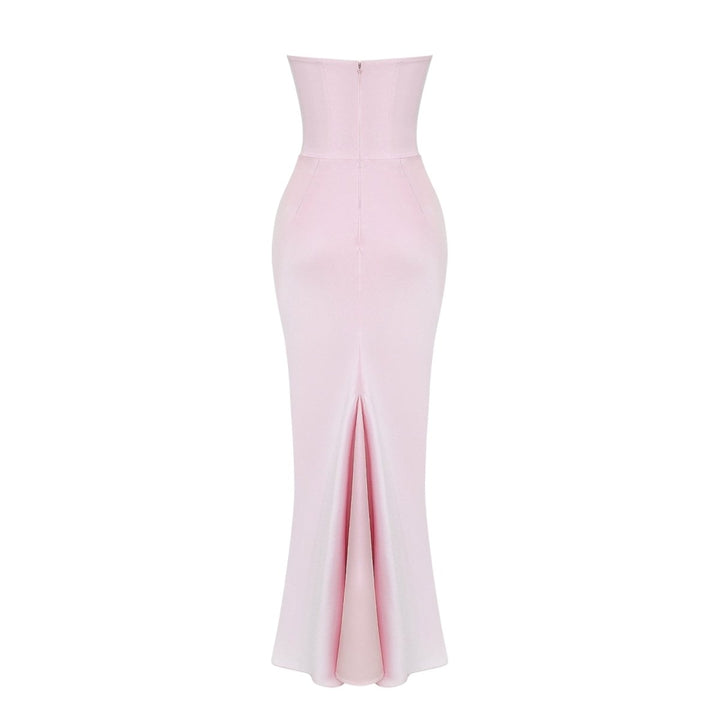 Freya | Wedding Guest Strapless Corset Satin Maxi Dress
