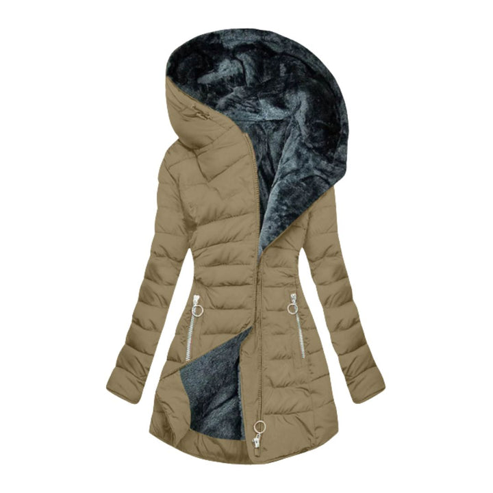Freya | Womens Hooded Quilted Zip Puffer Coat