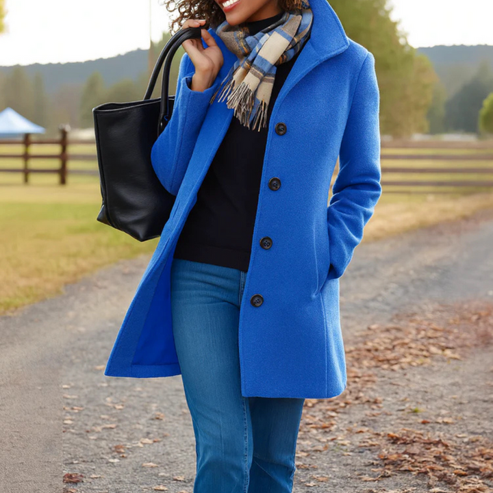 Freya | Womens Shawl Collar Wool Blend Coat