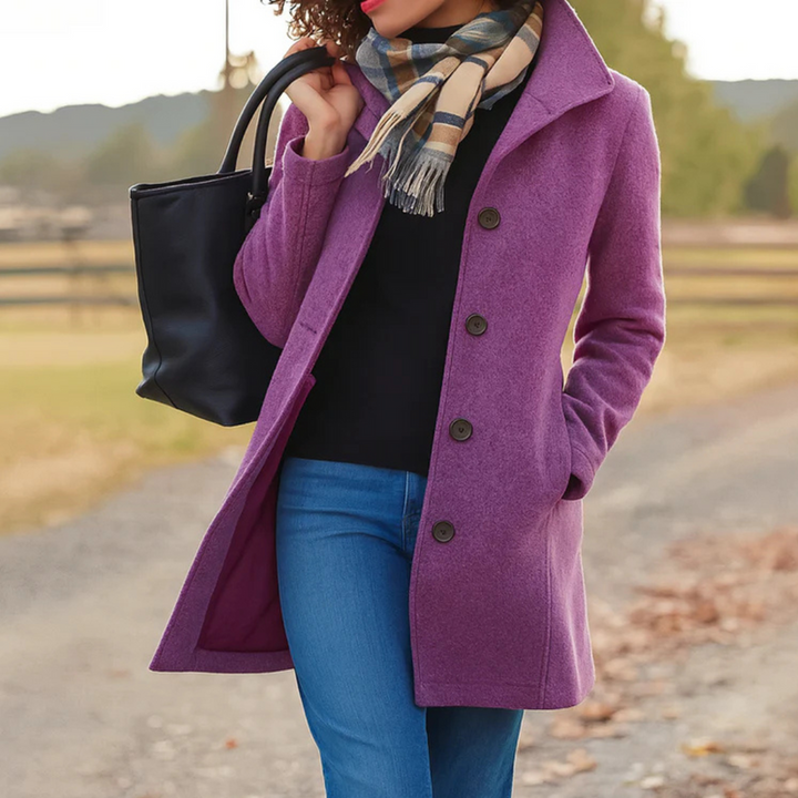 Freya | Womens Shawl Collar Wool Blend Coat