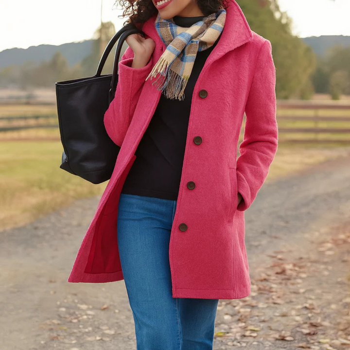 Freya | Womens Shawl Collar Wool Blend Coat