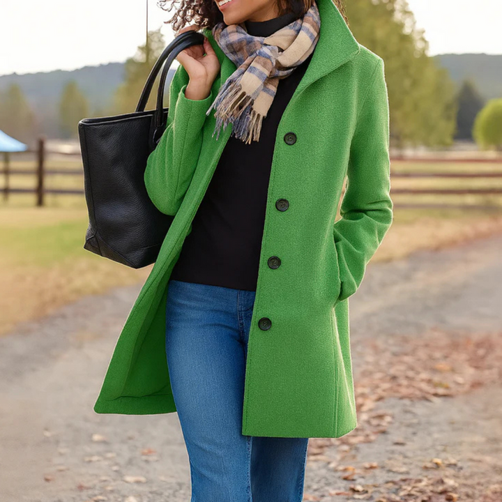 Freya | Womens Shawl Collar Wool Blend Coat