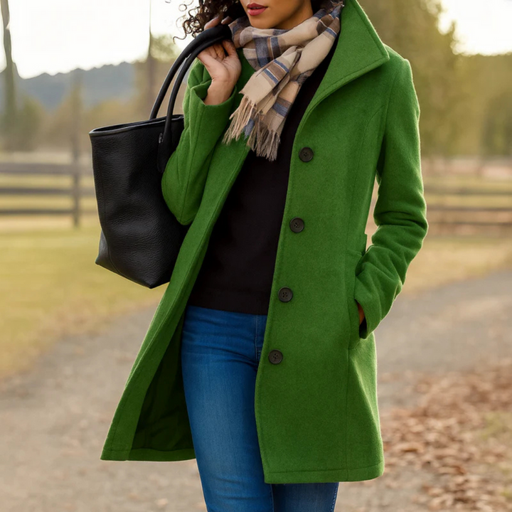 Freya | Womens Shawl Collar Wool Blend Coat