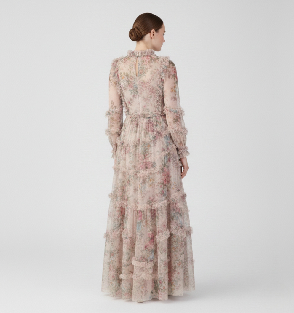 Gemma | Wedding Guest Floral Long Sleeve Maxi Dress