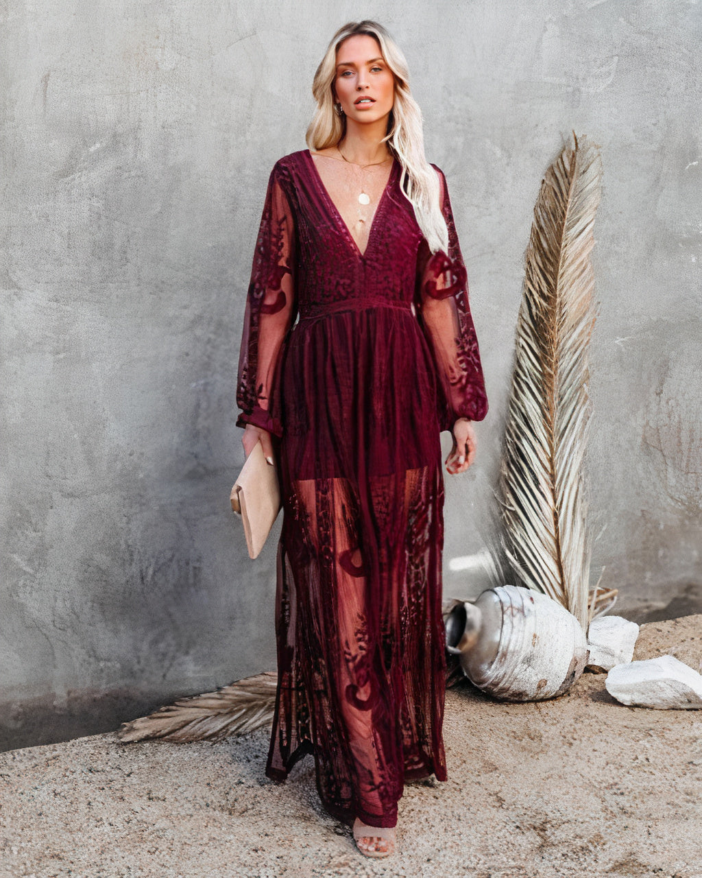 Georgia | Wedding Guest Floral Lace Maxi Dress