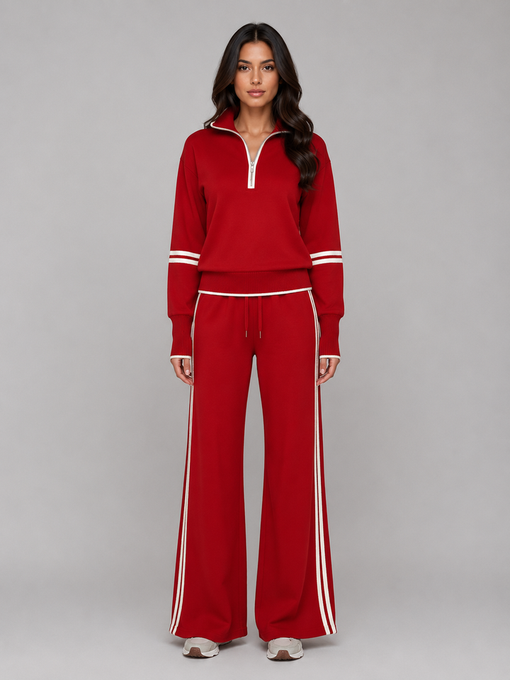 Grace | Womens Relaxed Quarter Zip Collared Sweater