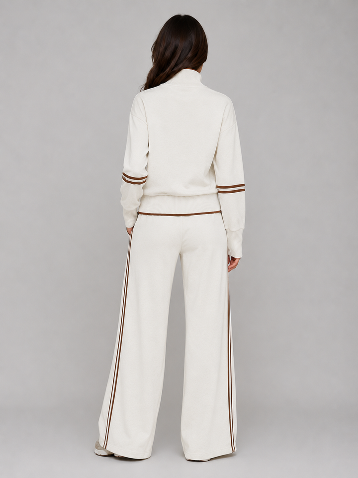 Grace | Womens Relaxed Quarter Zip Collared Sweater