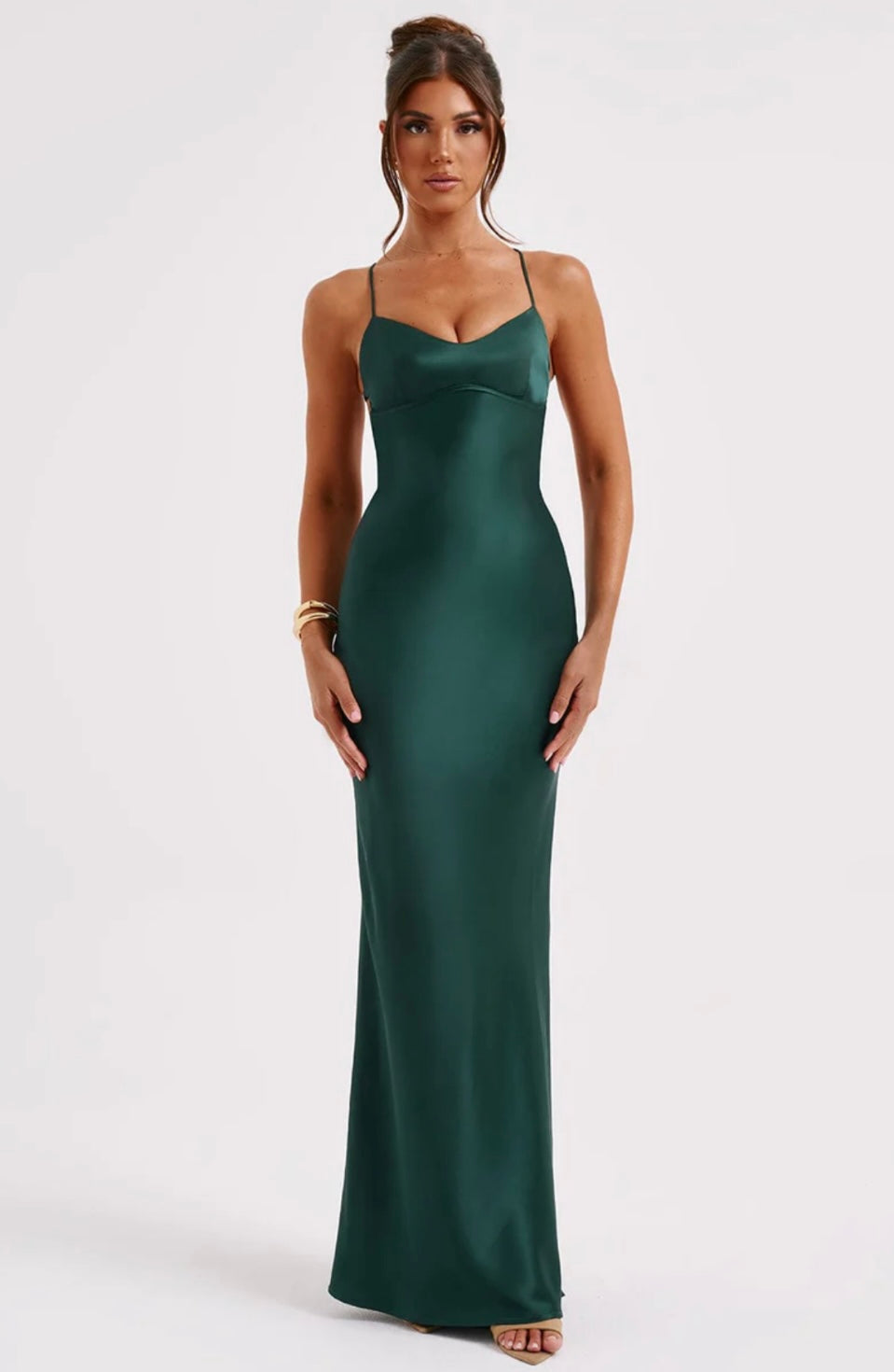 Harriet | Wedding Guest Satin Slip Maxi Dress