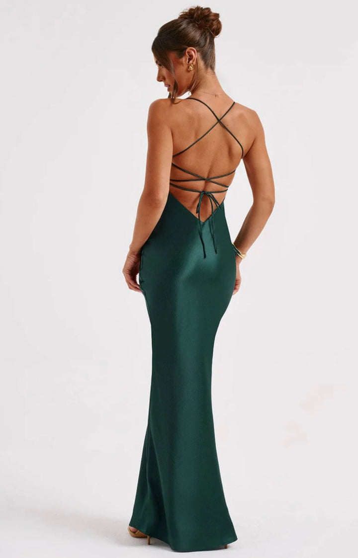Harriet | Wedding Guest Satin Slip Maxi Dress