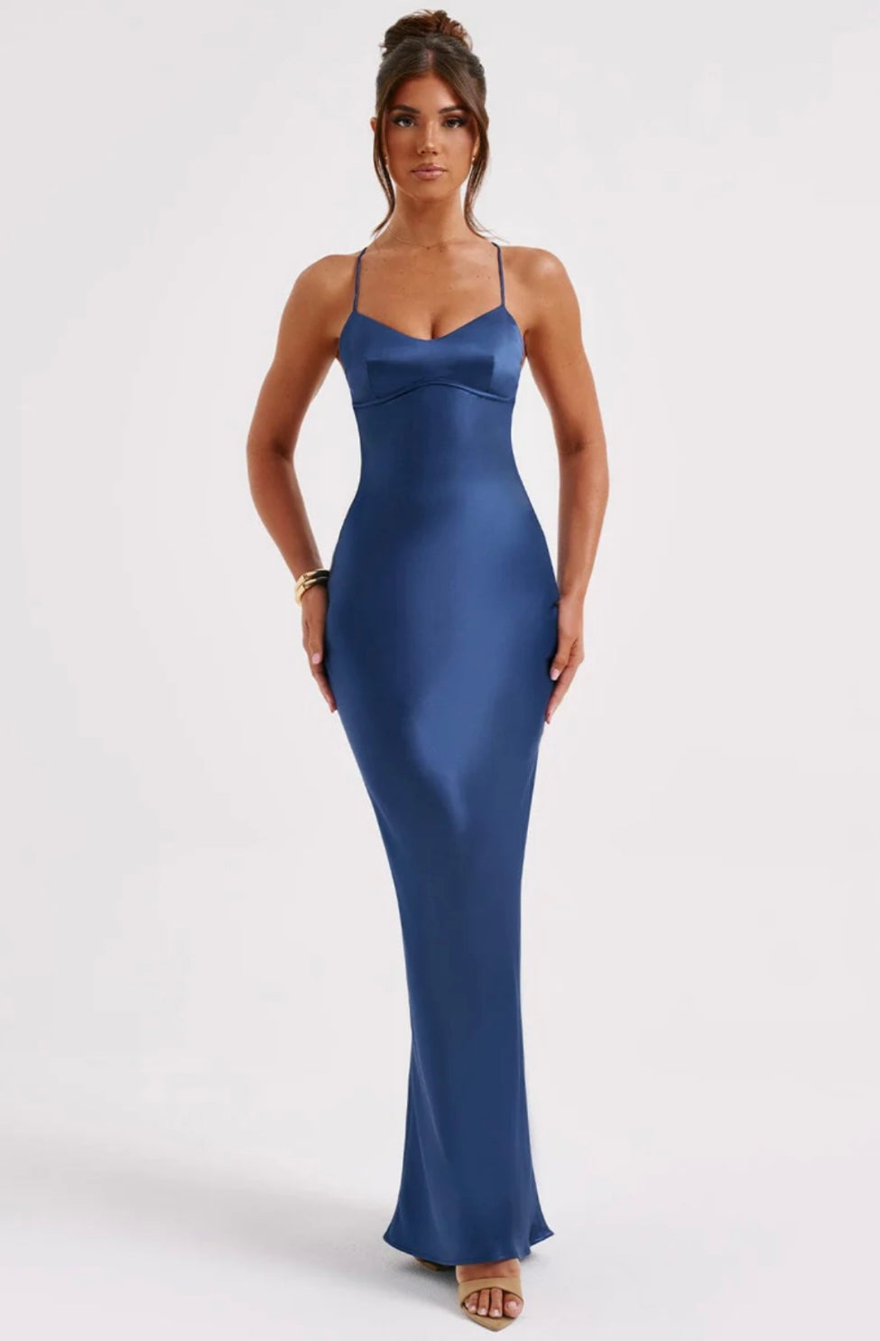 Harriet | Wedding Guest Satin Slip Maxi Dress