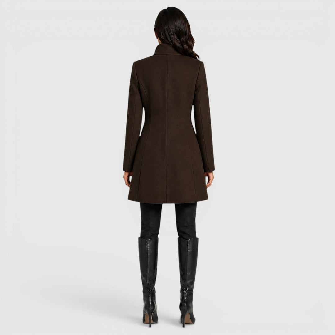 Harriet | Womens A-Line Button Front Collared Coat