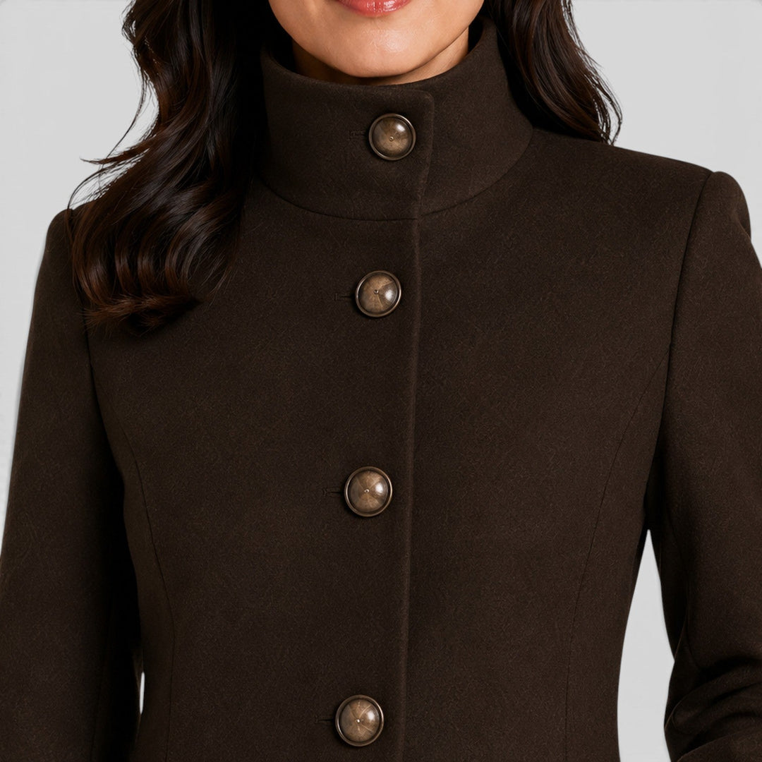 Harriet | Womens A-Line Button Front Collared Coat