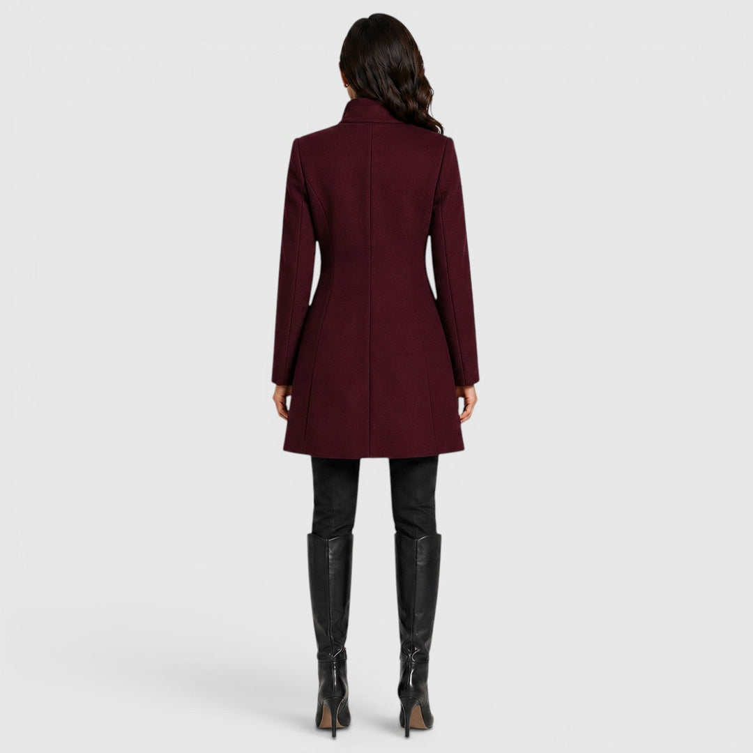 Harriet | Womens A-Line Button Front Collared Coat