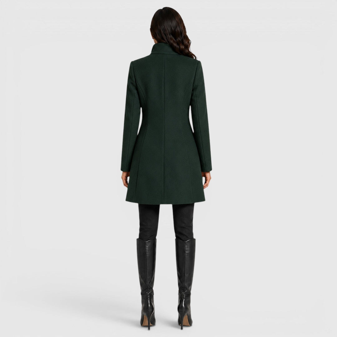 Harriet | Womens A-Line Button Front Collared Coat