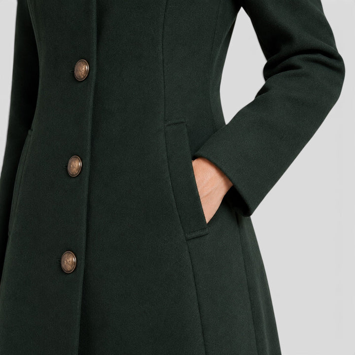 Harriet | Womens A-Line Button Front Collared Coat