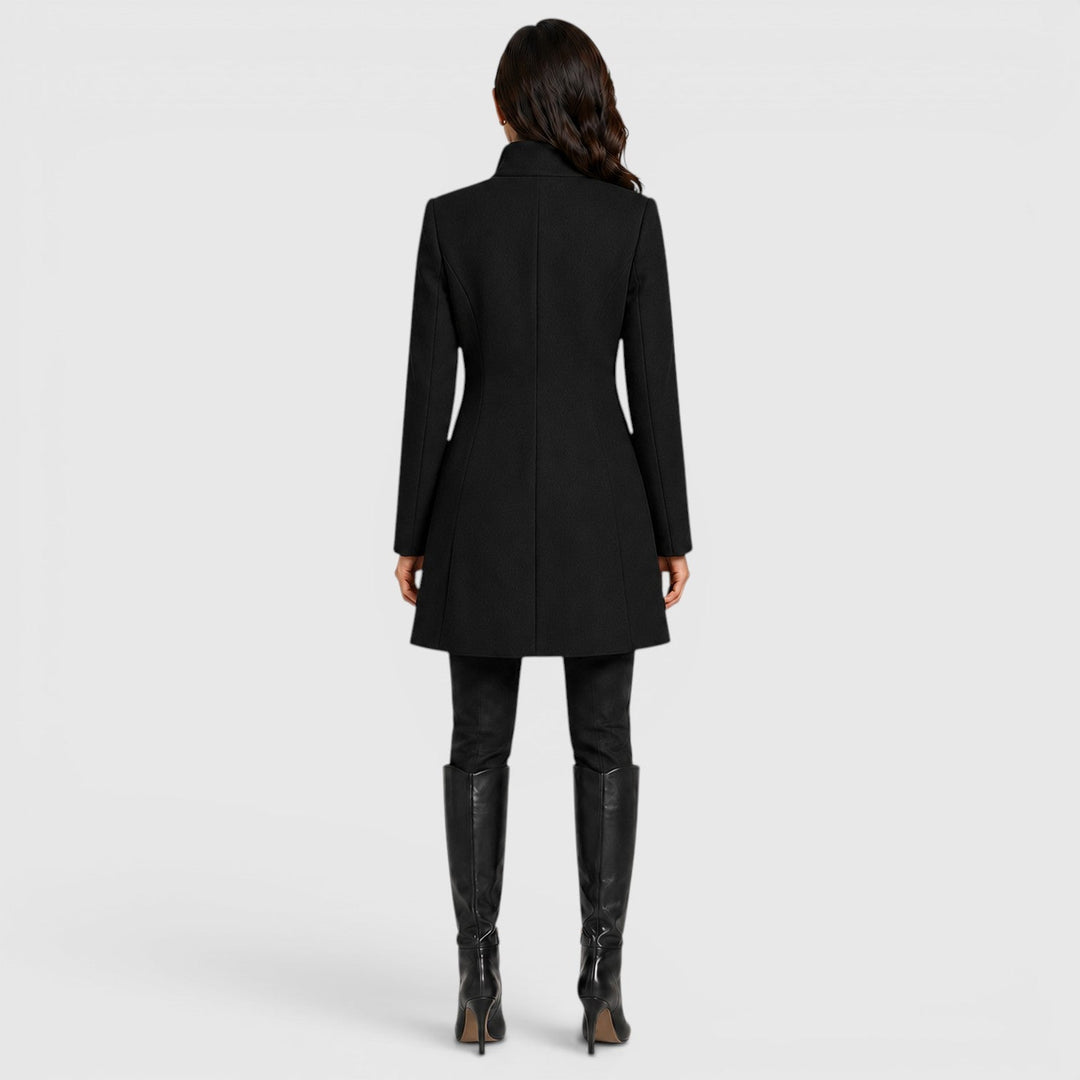 Harriet | Womens A-Line Button Front Collared Coat