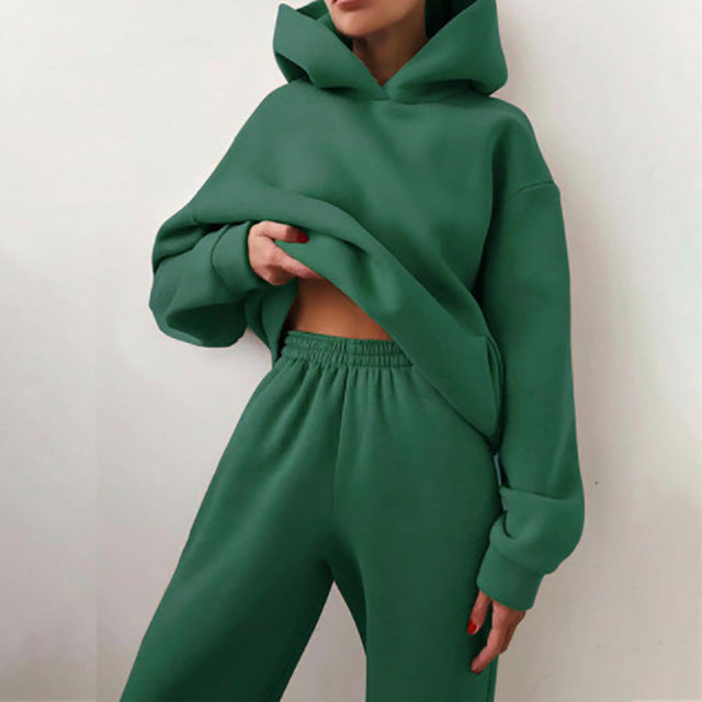 Harriet | Womens Hooded Fleece Joggers Lounge Set