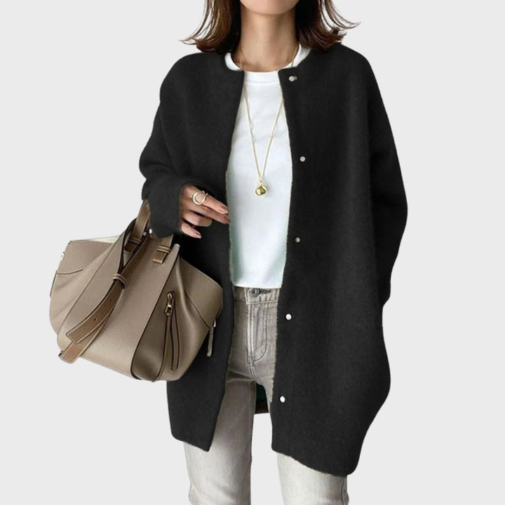 Harriet | Womens Relaxed Long Sleeve Button Front Cardigan