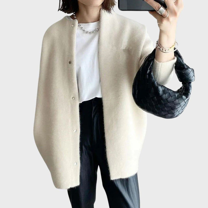 Harriet | Womens Relaxed Long Sleeve Button Front Cardigan