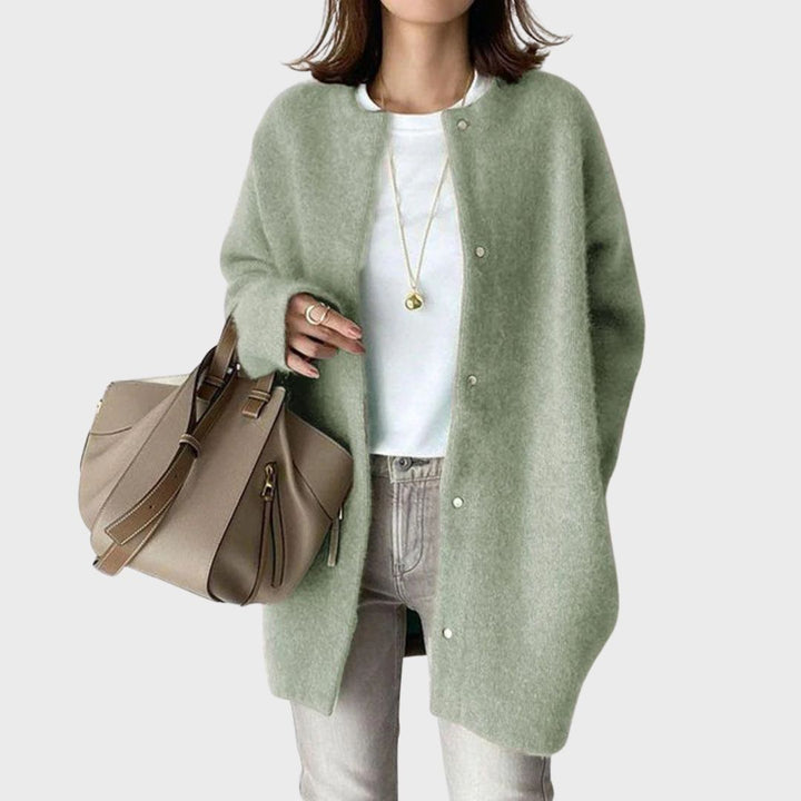 Harriet | Womens Relaxed Long Sleeve Button Front Cardigan