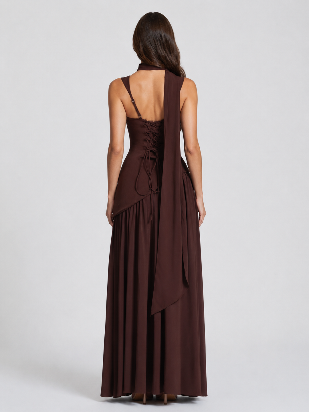Hattie | Halter Neck Slit Wedding Guest Maxi Dress