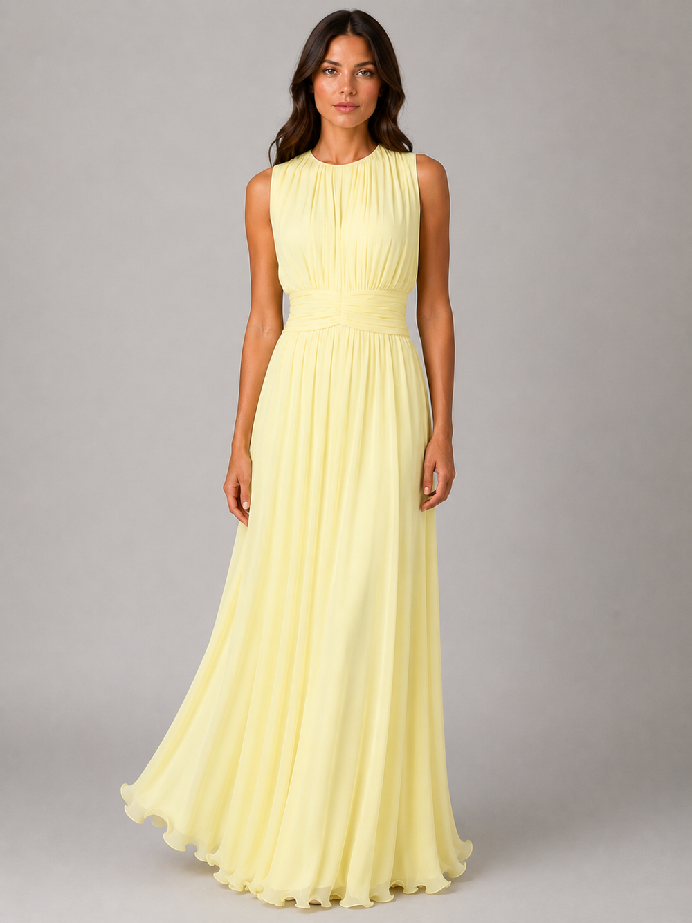 Hattie | Wedding Guest Sleeveless Chiffon Maxi Dress