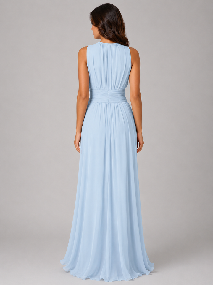 Hattie | Wedding Guest Sleeveless Chiffon Maxi Dress