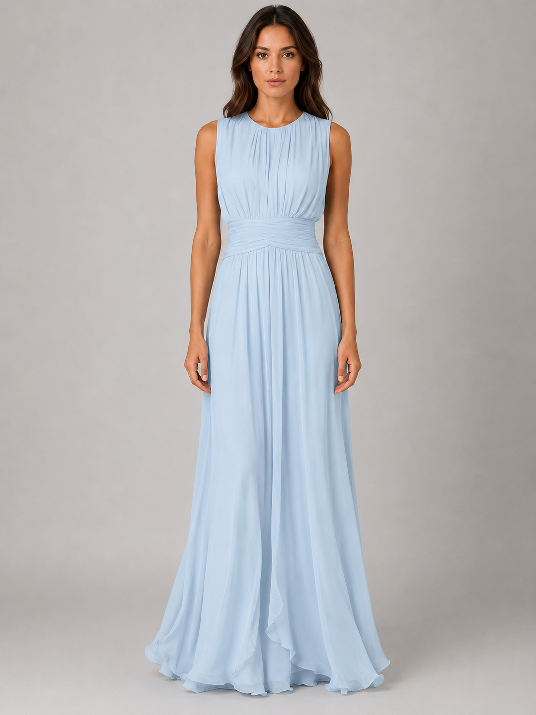 Hattie | Wedding Guest Sleeveless Chiffon Maxi Dress