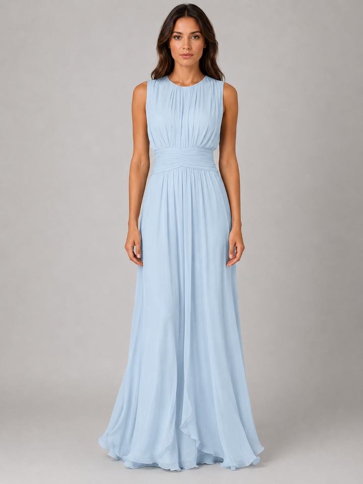 Hattie | Wedding Guest Sleeveless Chiffon Maxi Dress