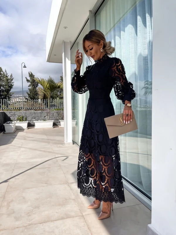 Imogen | Floral Lace Wedding Guest Midi Dress