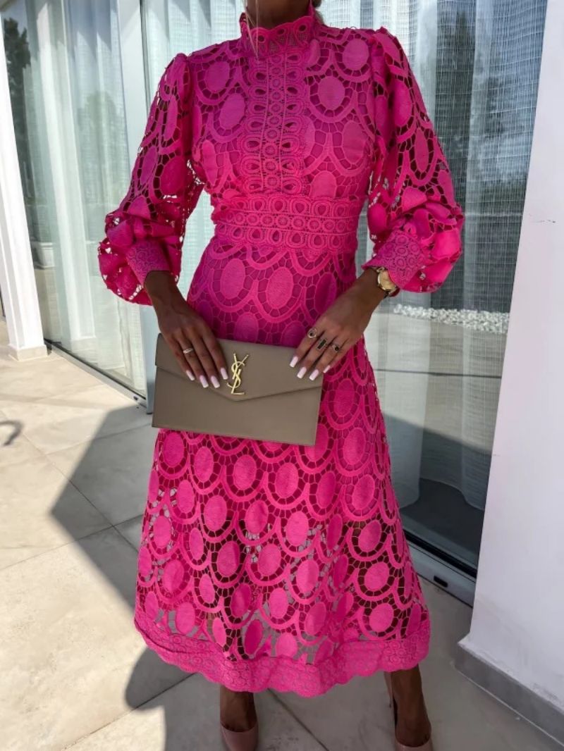 Imogen | Floral Lace Wedding Guest Midi Dress