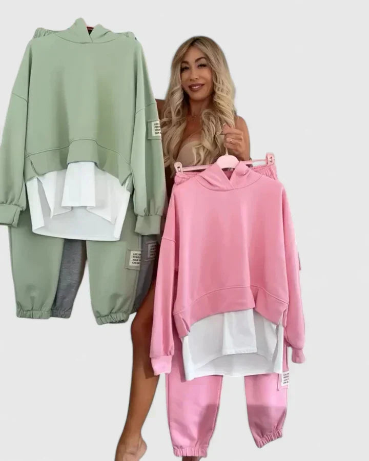 Imogen | Womens Hooded Sweatshirt Jogger Trousers Set
