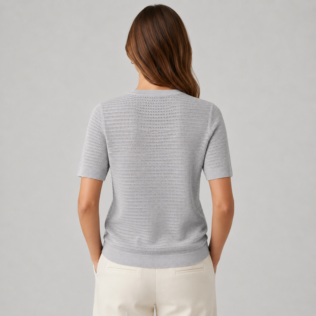 Imogen | Womens Short Sleeve Knit Going Out Party Top