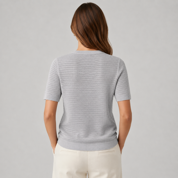 Imogen | Womens Short Sleeve Knit Going Out Party Top
