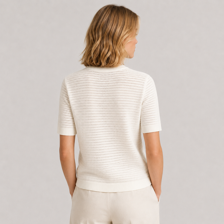 Imogen | Womens Short Sleeve Knit Going Out Party Top