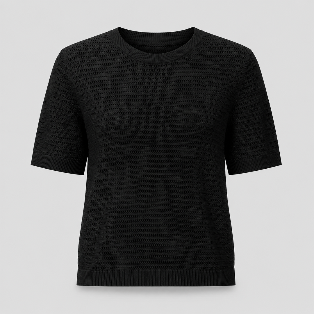 Imogen | Womens Short Sleeve Knit Going Out Party Top