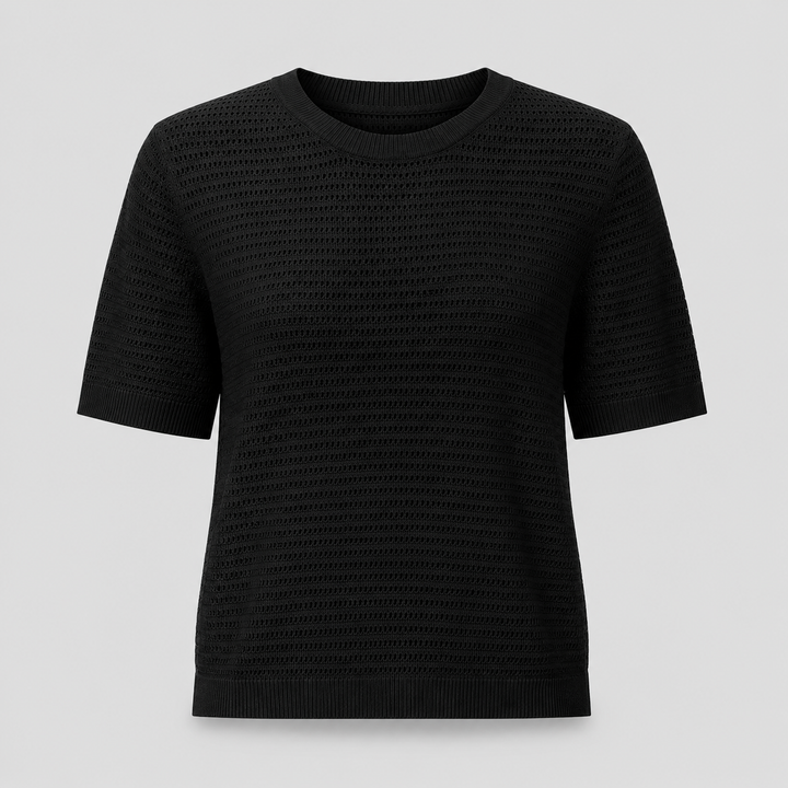 Imogen | Womens Short Sleeve Knit Going Out Party Top