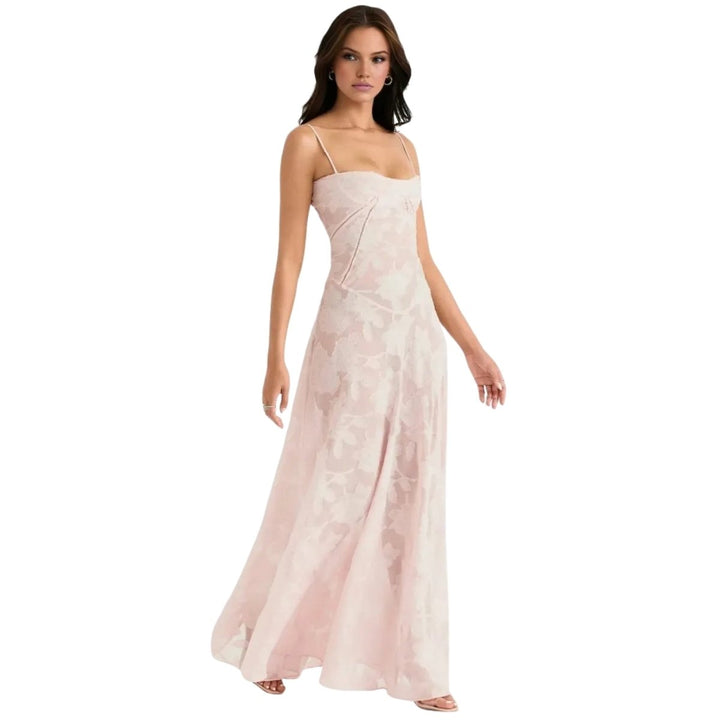 Isla | Sleeveless Wedding Guest Floral Maxi Dress