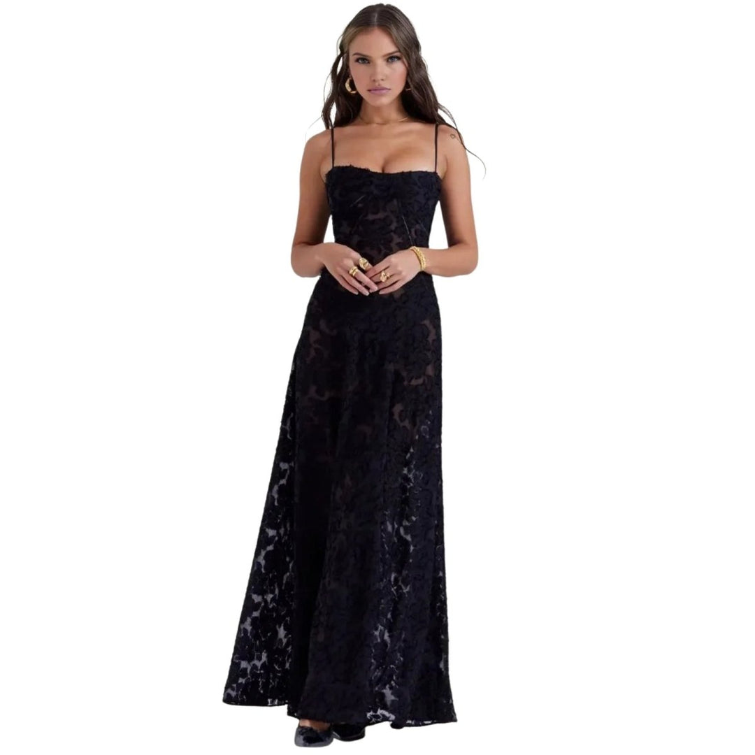 Isla | Sleeveless Wedding Guest Floral Maxi Dress